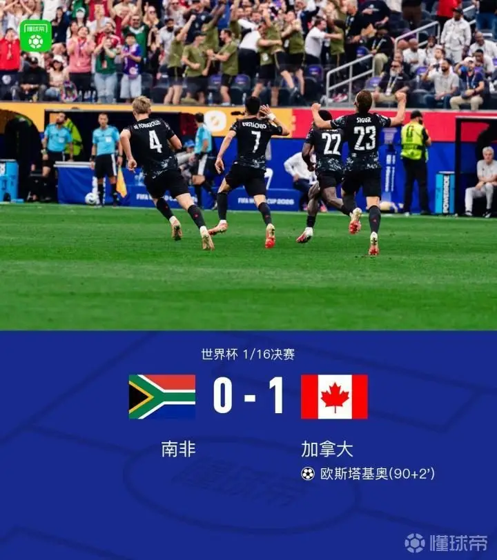 加拿大1-0南非，队史首晋16强，欧斯塔基奥补时绝杀