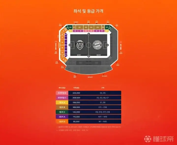 拜仁慕尼黑韩国行票价:最低约444元,最高1519元
